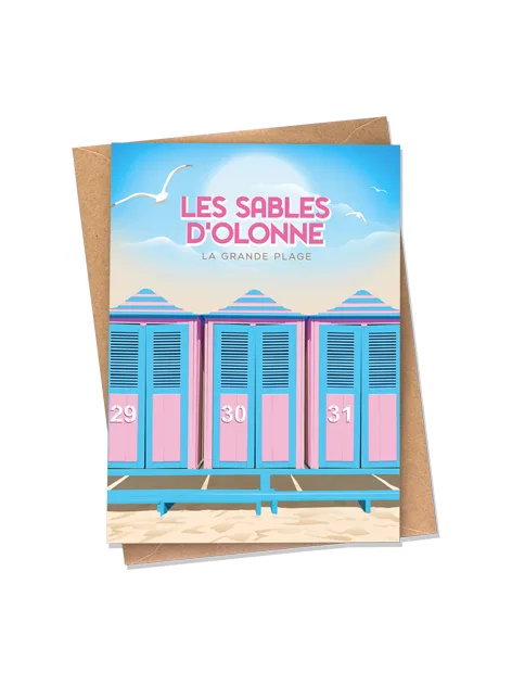 Carte postale - Les Sables d'Olonne - Cabines de Plage