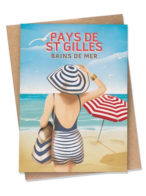 Carte postale - Saint-Gilles-Croix-de-Vie - Bains de Mer