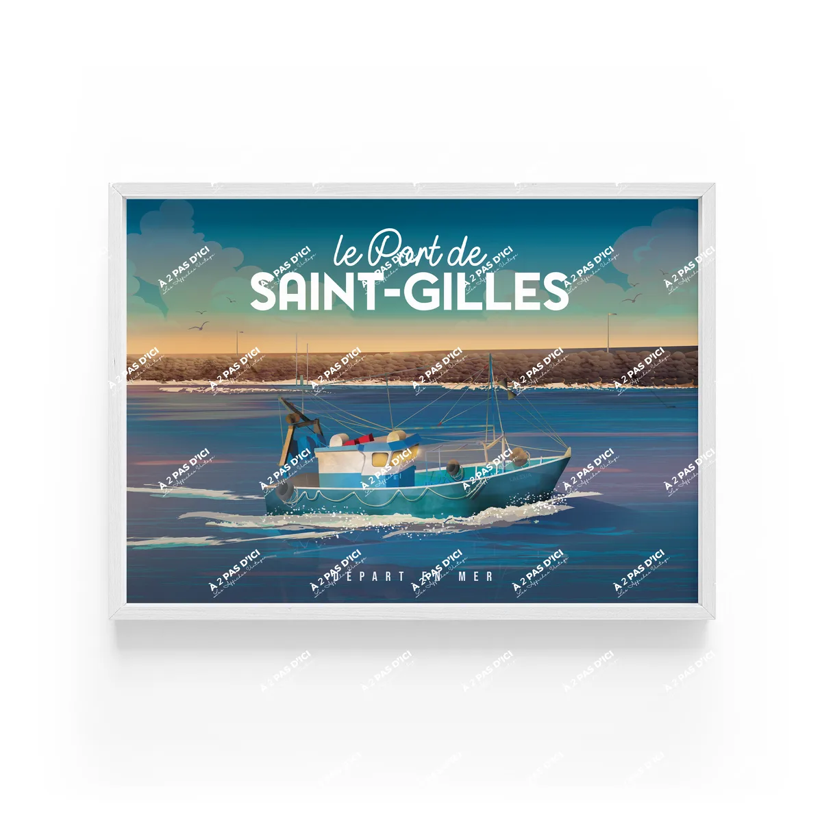 Carte postale - Saint-Gilles-Croix-de-Vie - Depart en mer