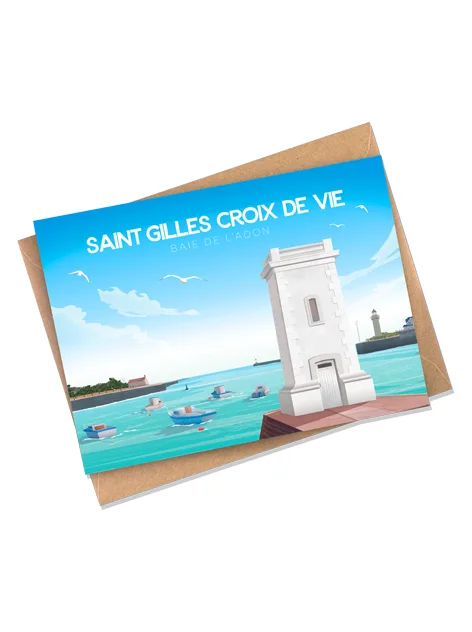 Carte postale - Saint-Gilles-Croix-de-Vie - La Baie de l'Adon