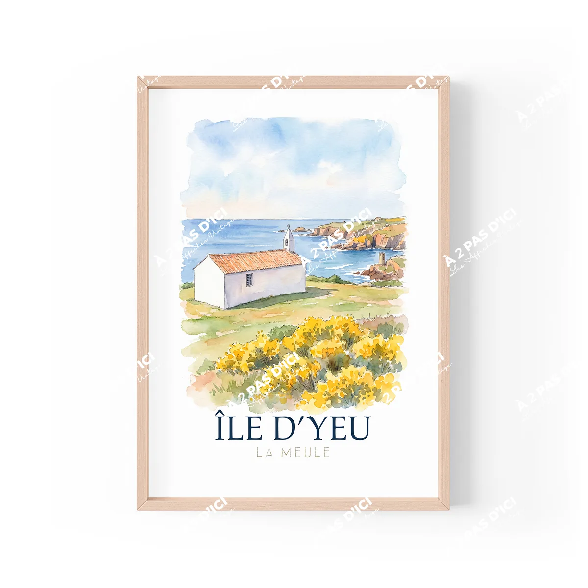 Magnet - Ile d'Yeu - Chapelle de la Meule - aquarelle