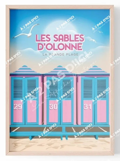 Magnet - Les Sables d'Olonne - Cabines de Plage