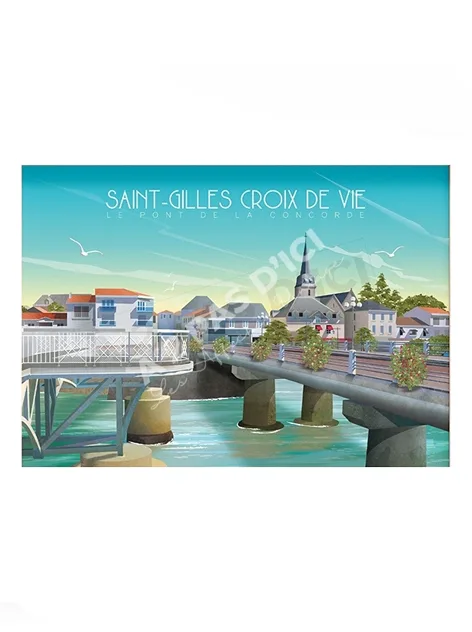 Magnet - Saint-Gilles-Croix-de-Vie - Le Pont de la Concorde